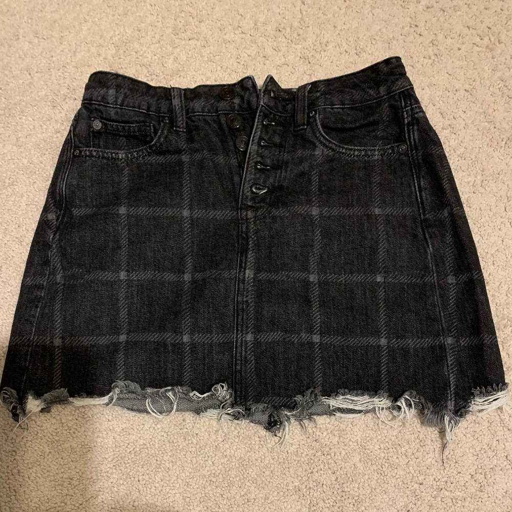 Black Distressed American Eagle Skirt